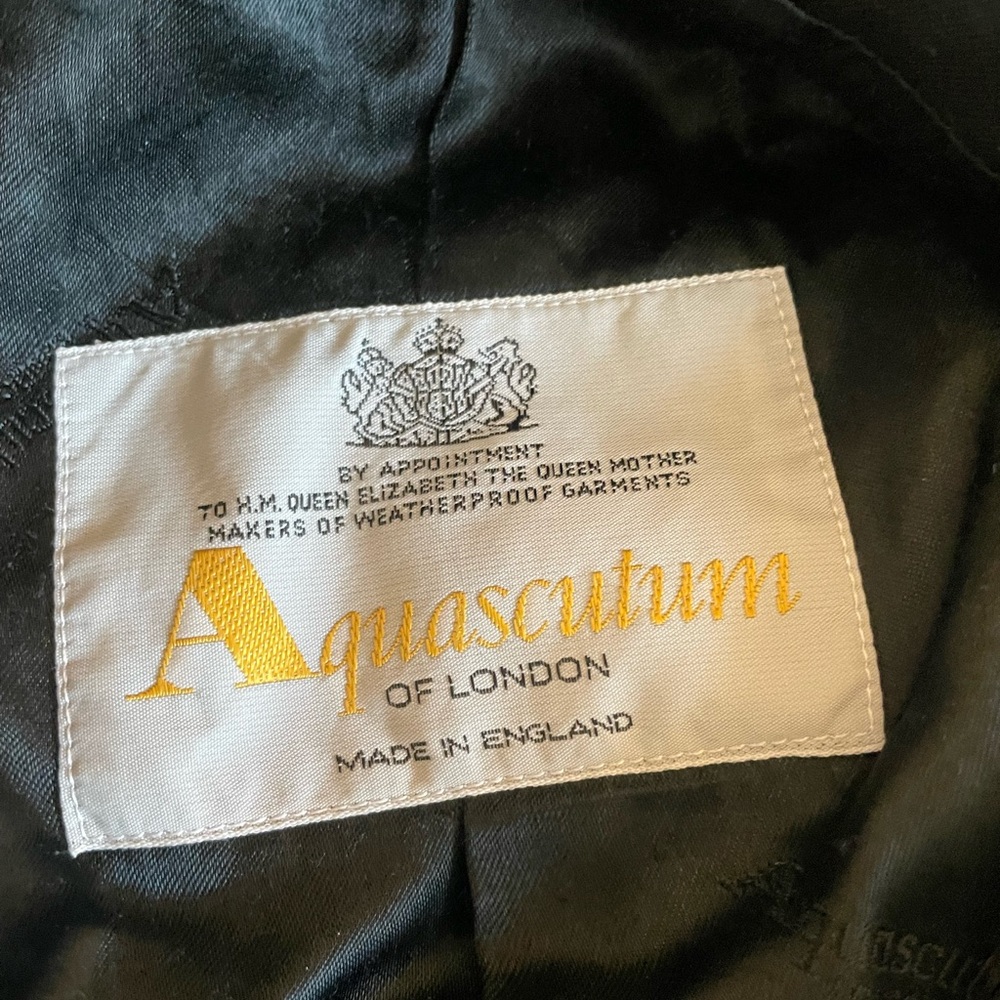 Aquascutum Of London Made in England Vintage Showerproof Wool Overcoat Size 44 - Picture 4 of 5